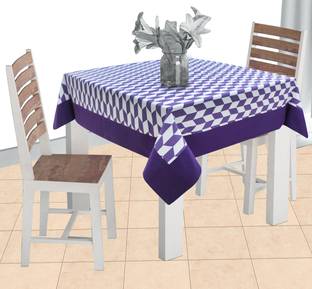 AIRWILL Cotton 2 Seater Printed Table Cover