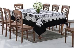 AIRWILL Cotton 8 Seater Damask Table Cover