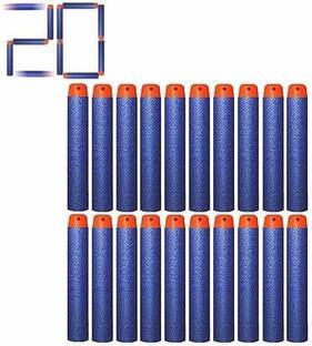Wilson Enterprise 20 Pcs Blue Bullet Foam Dart Bullets for elite Gun Darts & Plastic Bullets