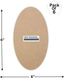 VARIETY 6" OVAL MDF PACK OF 6 Wooden Geometric Object
