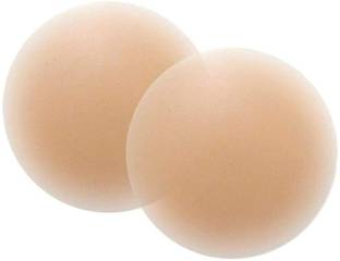 KIYANSTORE K J Invisible Round Silicone Reusable Adhesive Nipple Covers for Women (Cream), Free Size Bra Charm