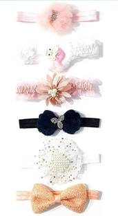 Myra Collection elastic Ribbon hair accessory for girls set 6 PCS Head Band