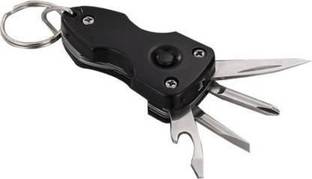DOVEAZ Military Keychain with Torch, Screwdriver, Knife & Bottle Opener Key Chain