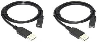 BIGGEAR (Pack of 2)13 Inch Micro USB Female to USB Male Cable for OTG Morpho 1300 E2, E3/Mantra MFS100/Startek FM 220/Cogent/Secugen Pro 20 0022-2PC-MOC-13IN USB Cable