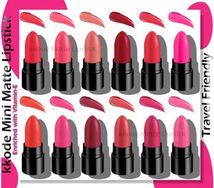kKode Velvet Matte Mini Waterproof and Long Stay Travel Friendly Pocket Lipstick Set