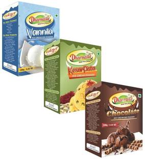 Dharmasut Vanilla + Kesar Pista + Chocolate Ice Cream Powder 300 g