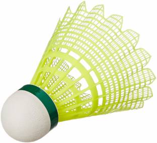 Spocco Nylon Green Badminton Shuttlecock NS46 Nylon Shuttle  - Green, White