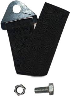 AXWee Black MOMO Tow Belt & Strap || MOMO Premium Black Universal Front & Rear Tow Strap/Tow Hook Towing Belt (Nylon, 1000 kg Pull Capacity) 0.2 m Towing Cable