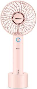 Geek Aire, 4 Inch Rechargeable and Portable mini USB fan, 2600mAh Li-ion battery, 5 Speed option and Table dock (Pink) GF2P 4 Inch Rechargeable Fan