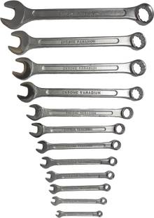 Toolero DN14-12 De Neers 12 Pcs Long Combination Spanner Set (6-22 MM) Wrench Set/Spanner Set Tools kit/Set of 12 Piece/Tools kit for Home use. - Professional Spanners Double Sided Combination Wrench