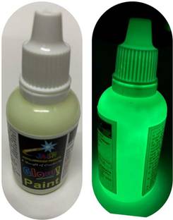 जैश रेडियम ग्लो पेंट Radium Glow paint 100gm Yellow Green( water-based acrylic paint) . Our water base Acrylic glow paint can be easily applied on multiple surfaces, dries fast, Glow time: 8-12hours.