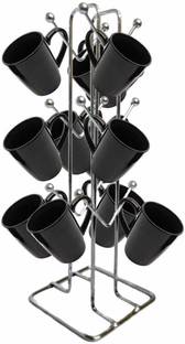 M R S INDUSTRIES Cup Kitchen Rack Steel Stainless Steel V Shape Cup Stand/Tea Cup/Mug Holder Stand Cup Kitchen Rack