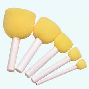mgc craft 5Pcs/Lot Foam Brushes Sponge Stippler Stencil Foam Brush Dabber Furniture Craft Art Painting Tool Supplies Painting Sponge Brush