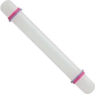 JAMBOREE Fondant Rolling Pin 12" Adjustable Guide Rings Plastic Fondant Roller Dough Rolling Pin