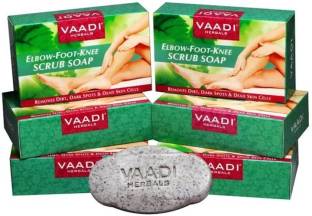 VAADI HERBALS Elbow-foot-knee Scrub Soap With Almond & Walnut (75 gms x 6)