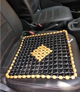 Q1 Beads Wooden Bead Seating Pad For  Mahindra, Suzuki, Hyundai, Maruti Suzuki, Toyota, Tata, Datsun, Fiat, Honda, Jeep, Force 800, WagonR, Swift Dzire, Kwid, Santro, KUV100, Baleno, Creta, Compass, Grand i10, Indica, S-Cross, Indigo, Thar, i10 Active, Universal For Car