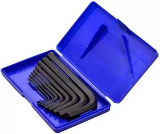 Balaji 9 Pieces Hex Wrench L Shape Repair Tool एलन की सेट