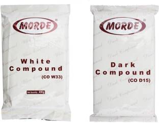Morde White and Dark Chocolate Compound, 400gm - Combo Pack of 2 Bars