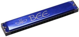 InfraHive Mouth Organ with 20 holes Musical Instrument 24 Notes Bee Mouth Organ for kids/Harmonica Mouth Organ Harmonica, Key of C Major for Beginner, Adults, Kids(Blue)