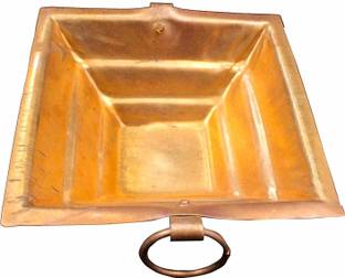 THE HOLY MART 100% Pure Copper Havan Kund (20.5X 19.2 cm)