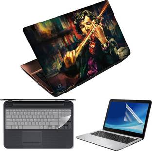 FineArts Sherlock Holmes 3 in 1 Laptop Skin Pack With Screen Guard & Key Protector Combo Set
