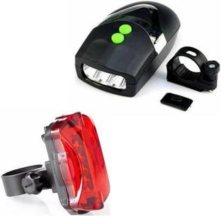 Afpin Combo of 3 LED Cycle Light & Loud Horn Bell and 5 LED Bicycle Tail Light LED Rear Break Light
