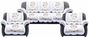 onterio fabs Cotton Floral 3+2 Seater Sofa Cover