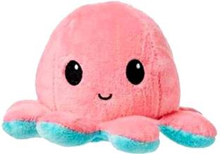 Lata Premium Quality Super Soft Reversible Octopus ( Happy And Angry Face) Soft Toy  - 150 mm