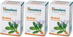 HIMALAYA Wellness Pure Herbs Brahmi Mind Wellness 60 Tablets (Pack of 3)