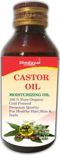Dindayal Ayurved Bhawan CASTOR OIL 100 ML FOR Preventing wrinkles, Fighting acne & Moisturizing