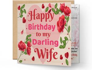 redbakers.in Happy Birthday My Wife Greeting Card Greeting Card