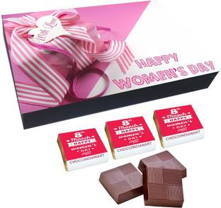 CHOCOINDIANART Wonderful, Happy Women's Day, 12 Chocolate Gift, Truffles