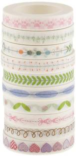 Gugzy Flower Washi Tape Masking Tape Adhesive Decorative Tape Sticker for Scrapbooking I Decorative Tape I Craft Tape I Washi Tape I Designer Tape Drafting Tape