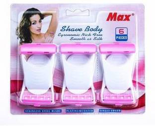 MAX 6 in 1 shave body blades (Pack of 6), Women