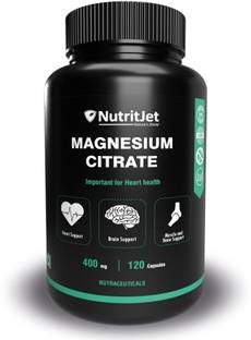 NutritJet Magnesium Citrate - 400mg - (120 Vegetarian Capsules)
