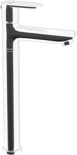 PIXAFLO KRT001A Koroit Brass Extended Tall Body Pillar Tap for Table Top Wash Basin | Chrome Pillar Ta...
