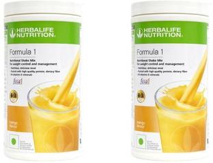 HERBALIFE Formula 1 Nutritional Shake Mix - Mango Flavor For Weight Loss 2 PCS Plant-Based Protein