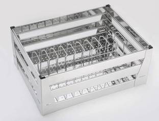 Winstar Containers Kitchen Rack Steel High Grade Stainless Steel Perforated Sheet Kitchen Thali Basket | Premier Series Kitchen Organizer | Modular Kitchen Cabinet (17x20x8 Inches) |