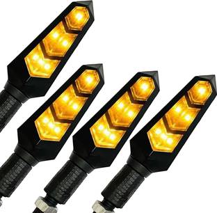 Autofledge Front, Rear, Side LED Indicator Light for Universal For Bike Universal For Bike