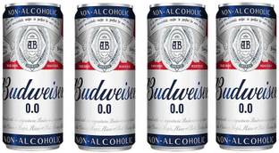 Budweiser Non Alcoholic Beer (Imported) 330ml (Pack of 4) Can