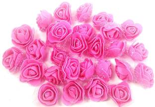 AlevanArt Artificial Foam Flowers (Pink, 60 Pieces) Pink Rose Artificial Flower