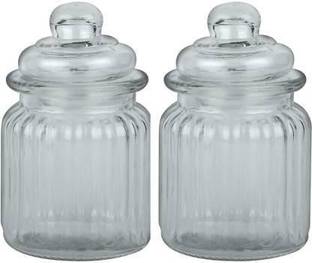 T R Creation Glass Grocery Container  - 350 ml