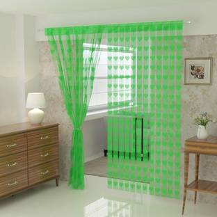 Flipkart SmartBuy 214 cm (7 ft) Net Semi Transparent Door Curtain (Pack Of 2)