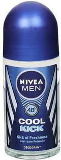 NIVEA Men Cool Kick Roll On Deodorant 50 ml (Pack Of 1) Deodorant Roll-on  -  For Men
