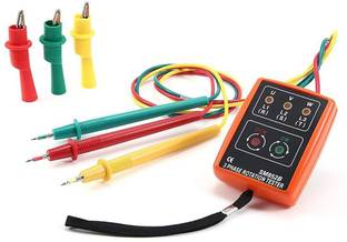 amiciSense 3 Phase Rotation Tester 60V~600V AC Sequence Meter Indicator Detector with LED and Buzzer Digital Multimeter