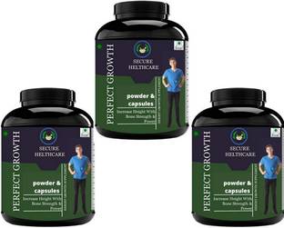 Secure Healthcare Perfect Growth Height Growth Supplement Powder Pack Of 3 Weight Gainers/Mass Gainers