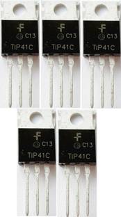 RISARYA SET OF 5PCS OF TIP41C 6A,100V, 65W, NPN TRANSISTOR USED FOR AMPLIFICATION AND SWITCHING TO-220 NPN Transistor