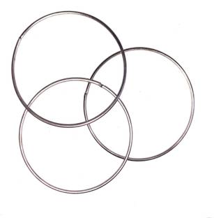 KHUSHA CREATIONS Round Shaped Steel Macrame Rings (Set Of 12 rings : Size : 4 inch each)