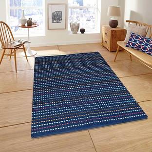 The Home Talk 4 ft  X 6 ft Cotton Carpet