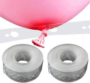 PartyDecoration White Balloon Arch Decorating Strip 2 Rolls of 5m Each